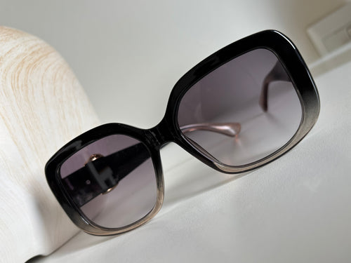 Gold Emblem Oversized Sunglasses