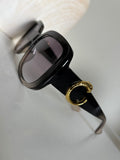 Gold Emblem Oversized Sunglasses